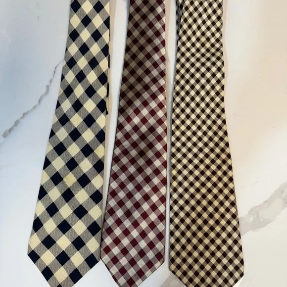 Set of 3 Polo by Ralph Lauren Silk Check Ties - Picture 8 of 8